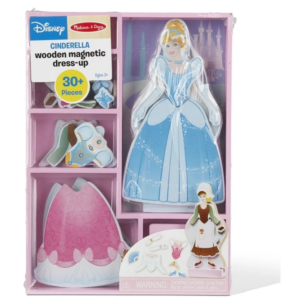 Melissa‎ & Doug Disney Cinderella Dress-Up Doll Set Magnetic Wooden Pretend Play
